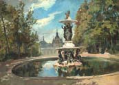 Fuente del Palacio de La Granja de San Ildefonso (O/L, 44 x 56 cm), de Alejandro Ferrant, en Ansorena por 3.600 euros