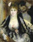 Pierre-Auguste Renoir, La loge, 1874, una versión reducida del magnífico lienzo de la Courtauld Gallery, de Londres