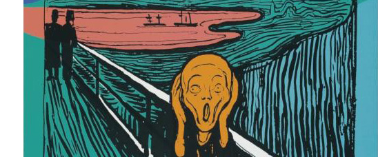 Detalle de la versión que Andy Warhol hizo de El grito, de Edvard Munch