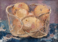 Bodegón con melocotones, de Carmen Laffón, por 10.000 euros, en Arte. Información y Gestión