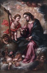 Virgen del Rosario con Niño, de hacia 1670, de Juan de Valdés Leal. 210.000 euros en Arte. Información y Gestión