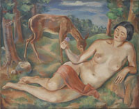 Dama en el bosque. Odalisca, de Celso Lagar. Realizado hacia 1915, 22.000 euros en sala Retiro
