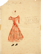 Otro figurín de Federico García Lorca para La zapatera prodigiosa, 1930. Balcli's