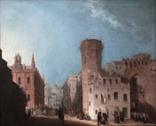 La romántica Vista de la calle Santo Tomás, firmada en 1880, por Joaquín Dominguez Bécquer, fue vendida por 20.000 euros en Arte. Información y Gestón