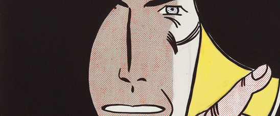 Detalle de I Can See the Whole Room!... and There's Nobody in it!, 1961, de Roy Lichtenstein, vendido en Christie's por 43.202.500 dólares (31.424.898 euros). De momento, es el nuevo récord del artista en subasta