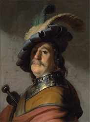 A Man in a Gorget and Cap, 1626/27, de Rembrandt van Rijn, se vendió en Christie's por  8.441.250 libras (13.244.321 dólares; 10.492.474 euros)