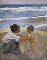 A la orilla del mar, pintado en 1908 por Joaquín Sorolla. Se estima en Christie's una venta entre 700.000 y 1.000.000 libras