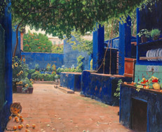 Entre 200.000 y 300.000 libras se espera que se venda El patio azul, Arenys III, 1915, de Santiago Rusiñol, en noviembre en Sotheby's Londres