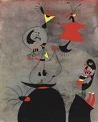 El magnífico papel de Joan Miró papel titulado Dormeurs réveillés par un oiseau, 1939, alcanzó en Christie's Nueva York los 3.778.500 dólares
