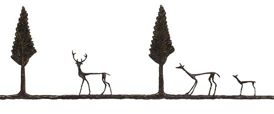 Detail from the unique console by Diego Giacometti; it was sold for $1,762,500 at Doyle New York