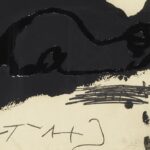 Antoni Tàpies, Roig i negre 1, 1985, detail 2