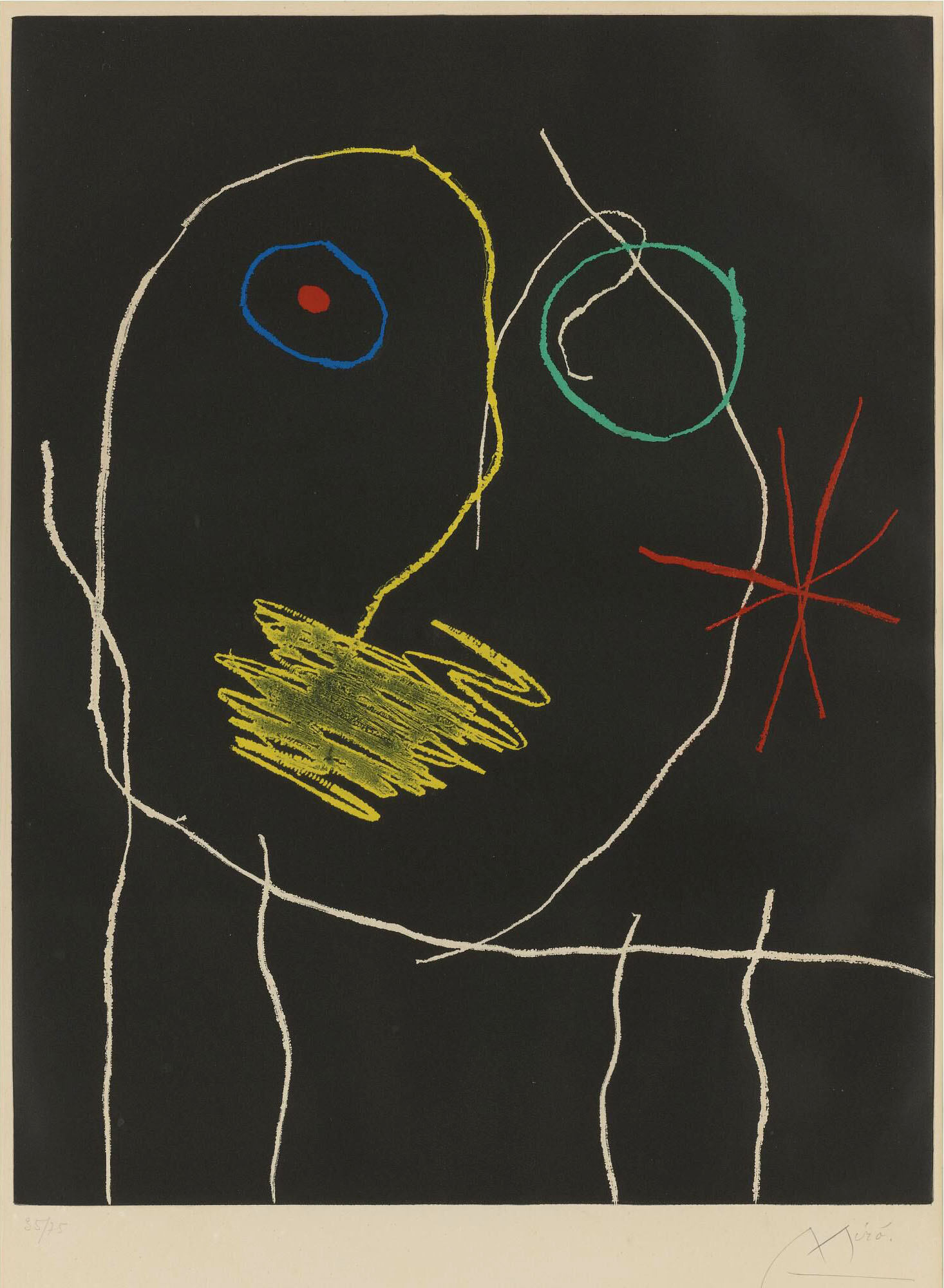 Joan Miró, Le prophète de la nuit, 1965