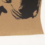 Antoni Tàpies. Rouge a gauche, 1984, signature