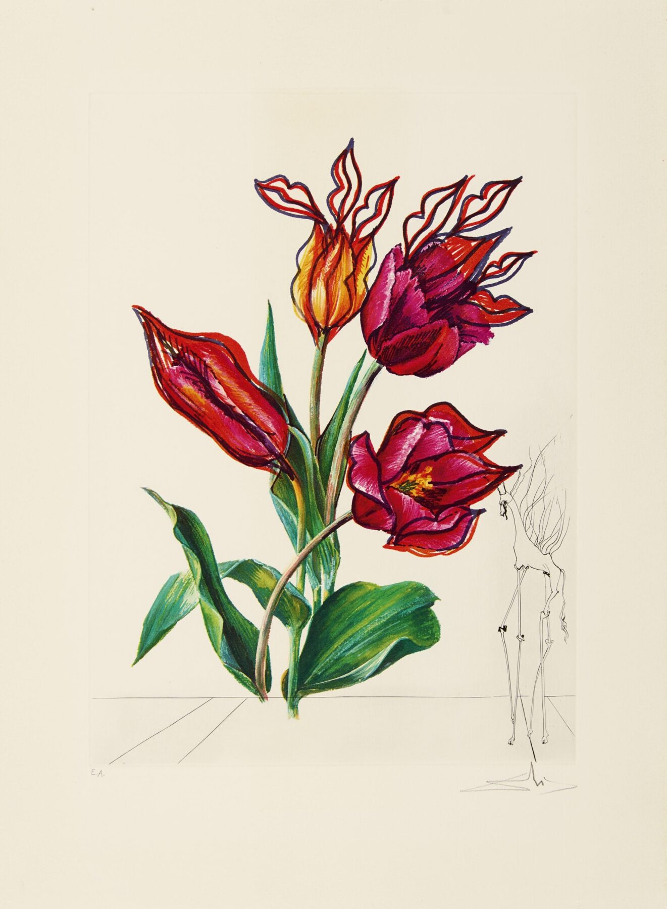 Salvador Dali, Surrealistic Flowers 5 image Salvador Dali, Surrealistic Flowers 5 image