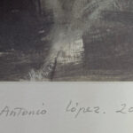 Antonio López, Rosas de invierno, 2021, signature and date