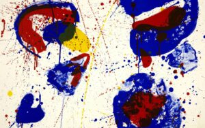 Sam Francis, Hurrah for the red, white and blue, 1961, detail 1