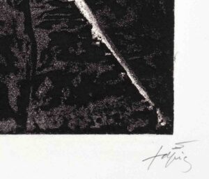 Antoni Tàpies, La porte, 1969, signature