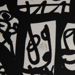 Antonio Saura, Para el pueblo sudafricano, 1994, signature