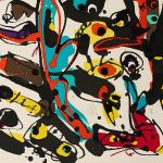 Antonio Saura, Dans le Milieu, 1984, signature and edition